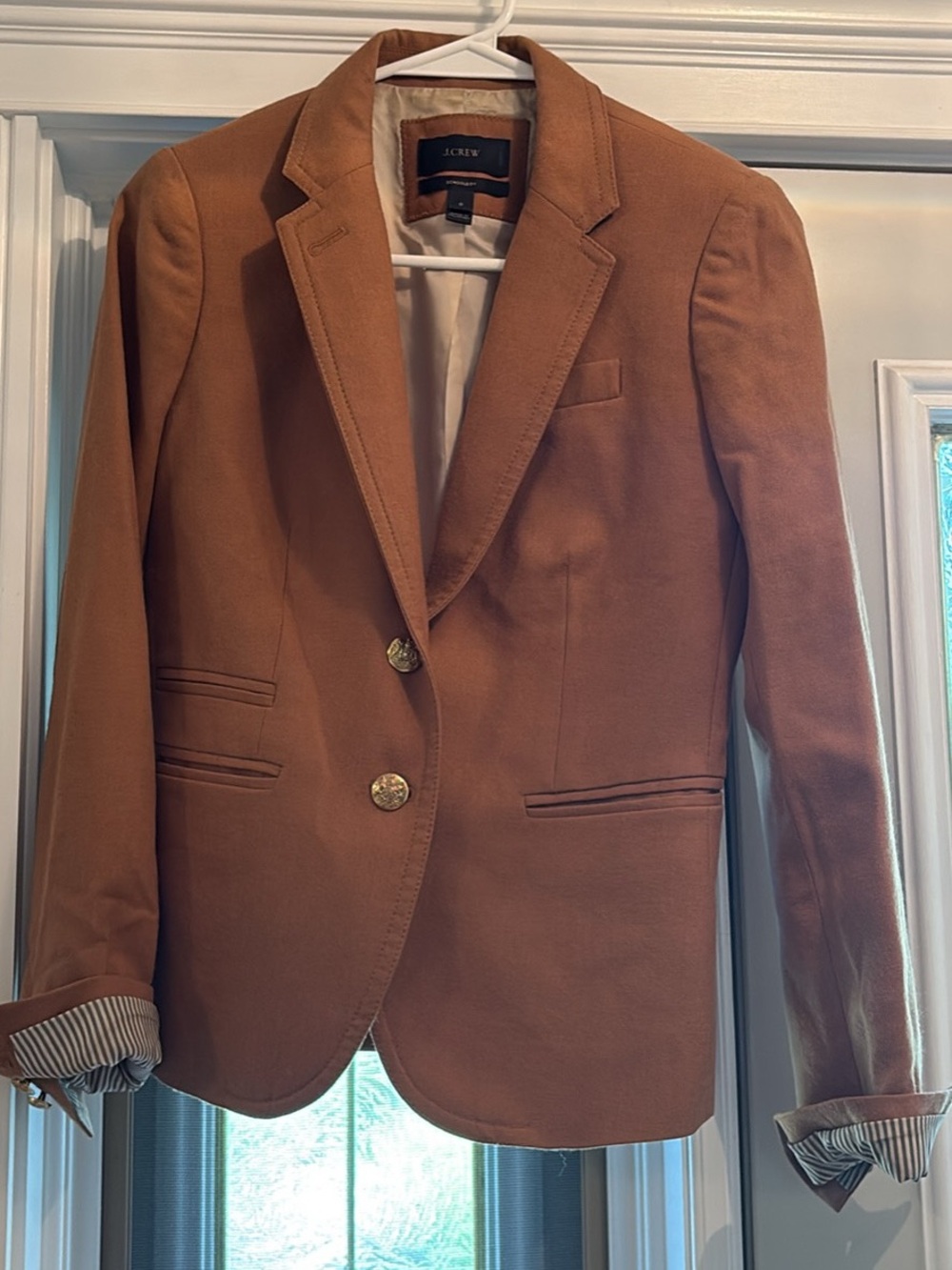 J. Crew Women’s Tan 100% Wool Blazer
